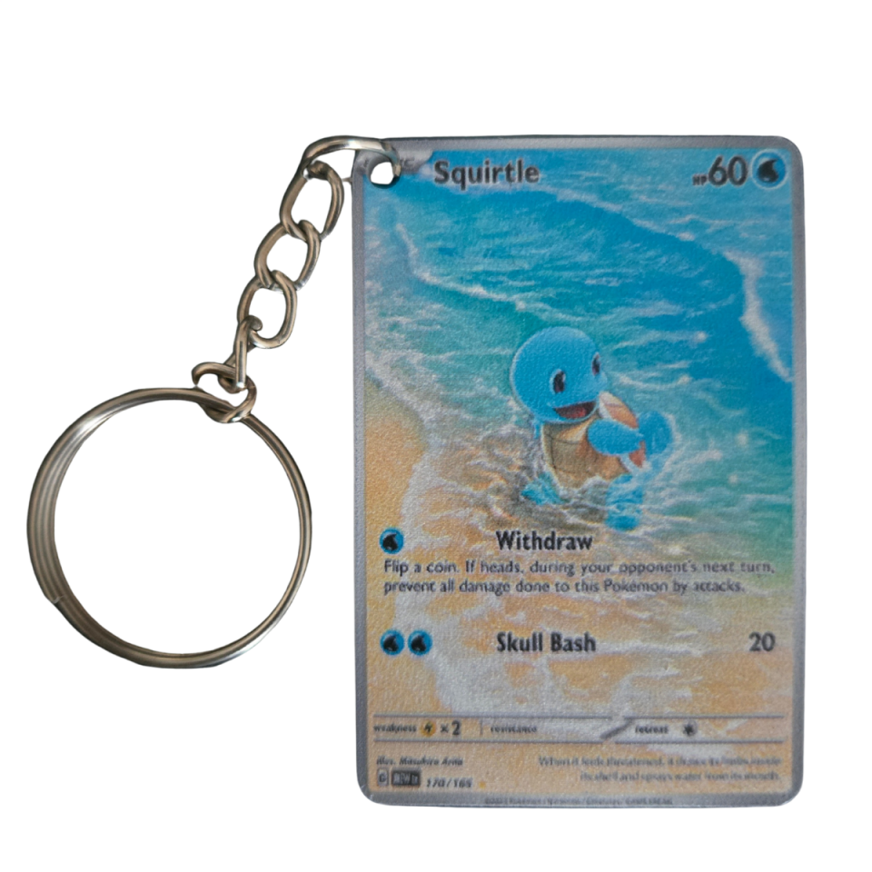 Pokemon Pleksi Özel Yapım Squirtle Anahtarlık