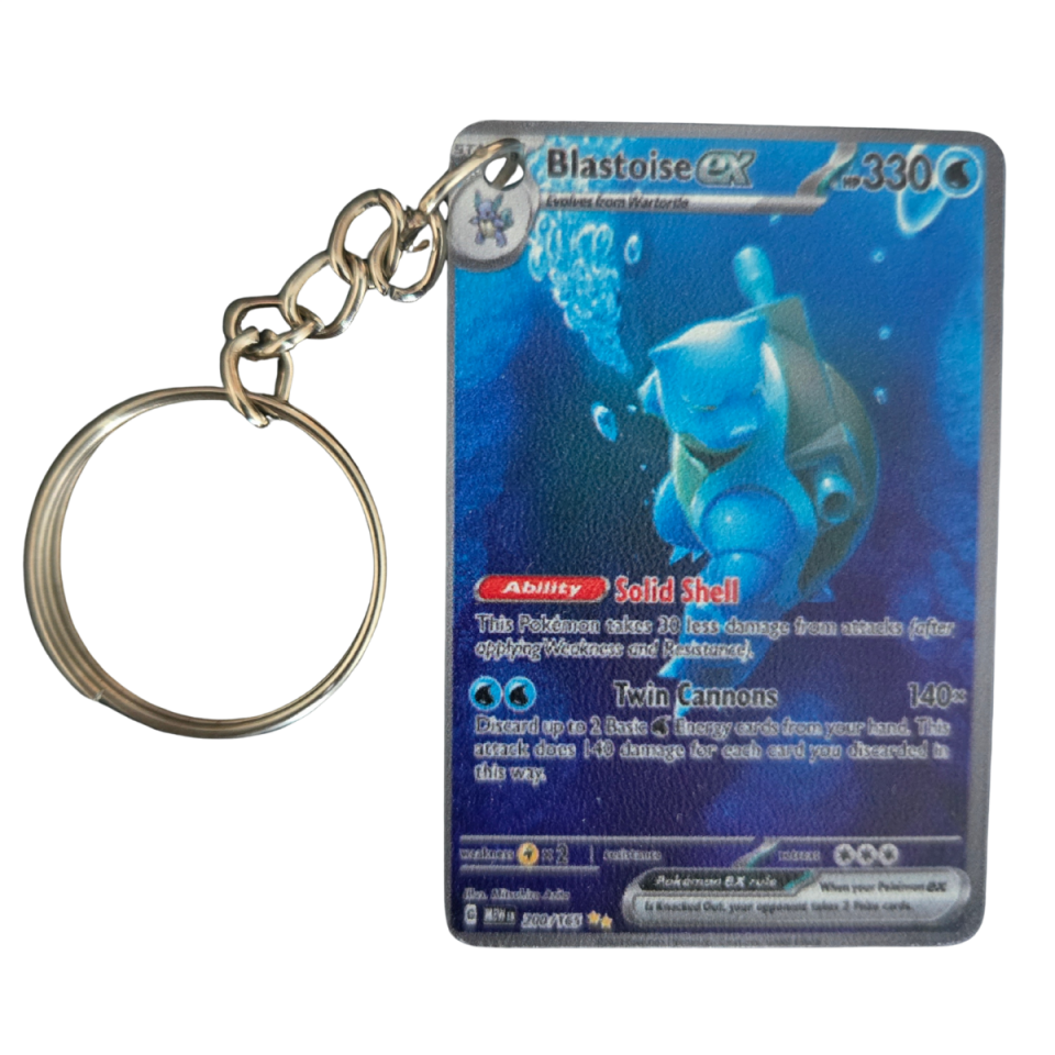 Pokemon Pleksi Özel Yapım Blastoise ex Anahtarlık