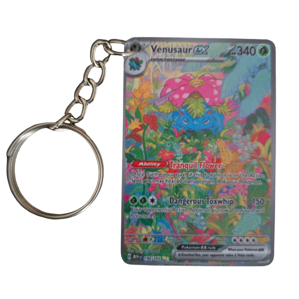 Pokemon Pleksi Özel Yapım 151 Venusaur ex Anahtarlık
