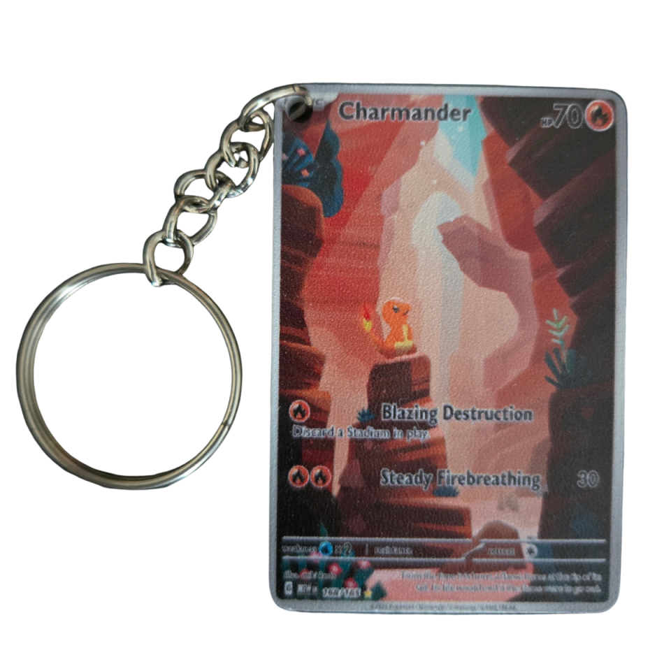 Pokemon Pleksi Özel Yapım Charmander Anahtarlık